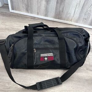 Vintage Converse Faux Leather Duffle Bag torched rugged skate Park bag Outdoors